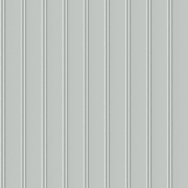 Beadboard Grey Peel & Stick Wallpaper with Farmhouse Wood Panel Look - York RMK11995WP