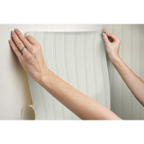 Beadboard Taupe Peel & Stick Wallpaper with Farmhouse Wood Panel Look - York RMK11996WP