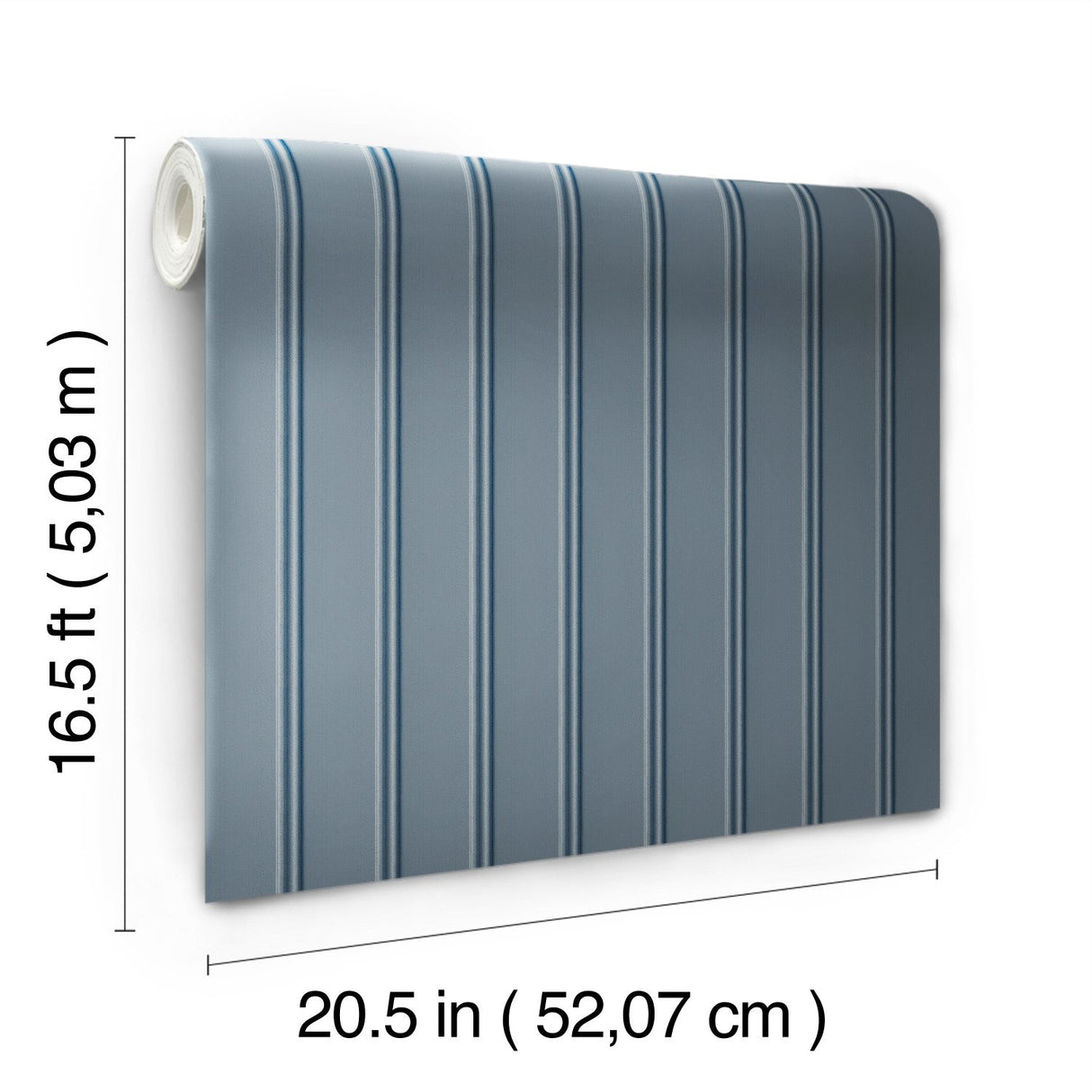 Beadboard Navy Peel & Stick Wallpaper with Wood Look Paneling - York RMK11997WP