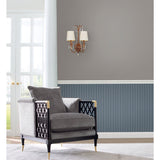 Beadboard Navy Peel & Stick Wallpaper with Wood Look Paneling - York RMK11997WP