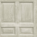 Beveled Wood Paneling Beige Peel & Stick Wallpaper with Vintage Wood Look Panel Motif - York RMK12003WP