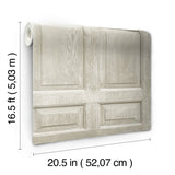 Beveled Wood Paneling Beige Peel & Stick Wallpaper with Vintage Wood Look Panel Motif - York RMK12003WP