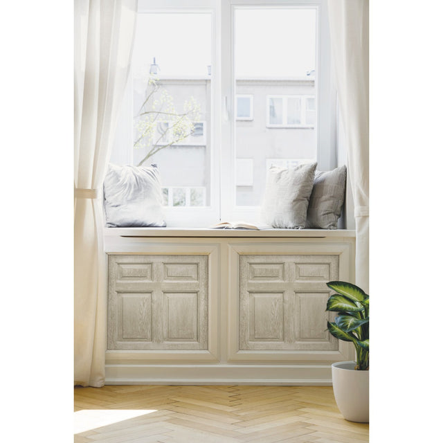 Beveled Wood Paneling Beige Peel & Stick Wallpaper with Vintage Wood Look Panel Motif - York RMK12003WP