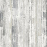 Weathered Planks Grey Peel & Stick Wallpaper with Farmhouse Wood Pattern - York RMK12006WP