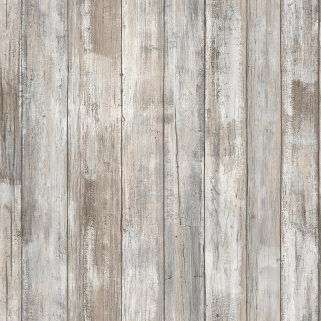 Weathered Planks Brown Peel & Stick Wallpaper with Rustic Wood Look - York RMK12007WP