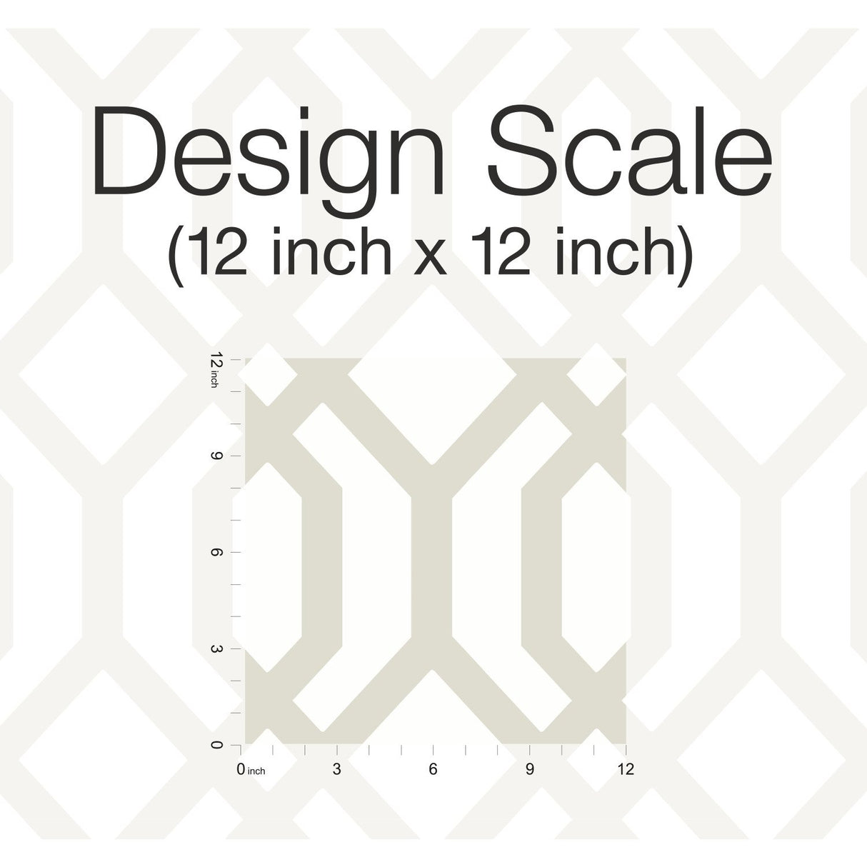 Gazebo Lattice Taupe Peel & Stick Wallpaper with Geometric Lattice Pattern - York RMK12012WP
