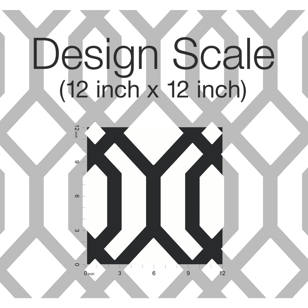 Gazebo Lattice Black Peel & Stick Wallpaper with Geometric Lattice Pattern - York RMK12014WP