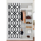 Gazebo Lattice Black Peel & Stick Wallpaper with Geometric Lattice Pattern - York RMK12014WP
