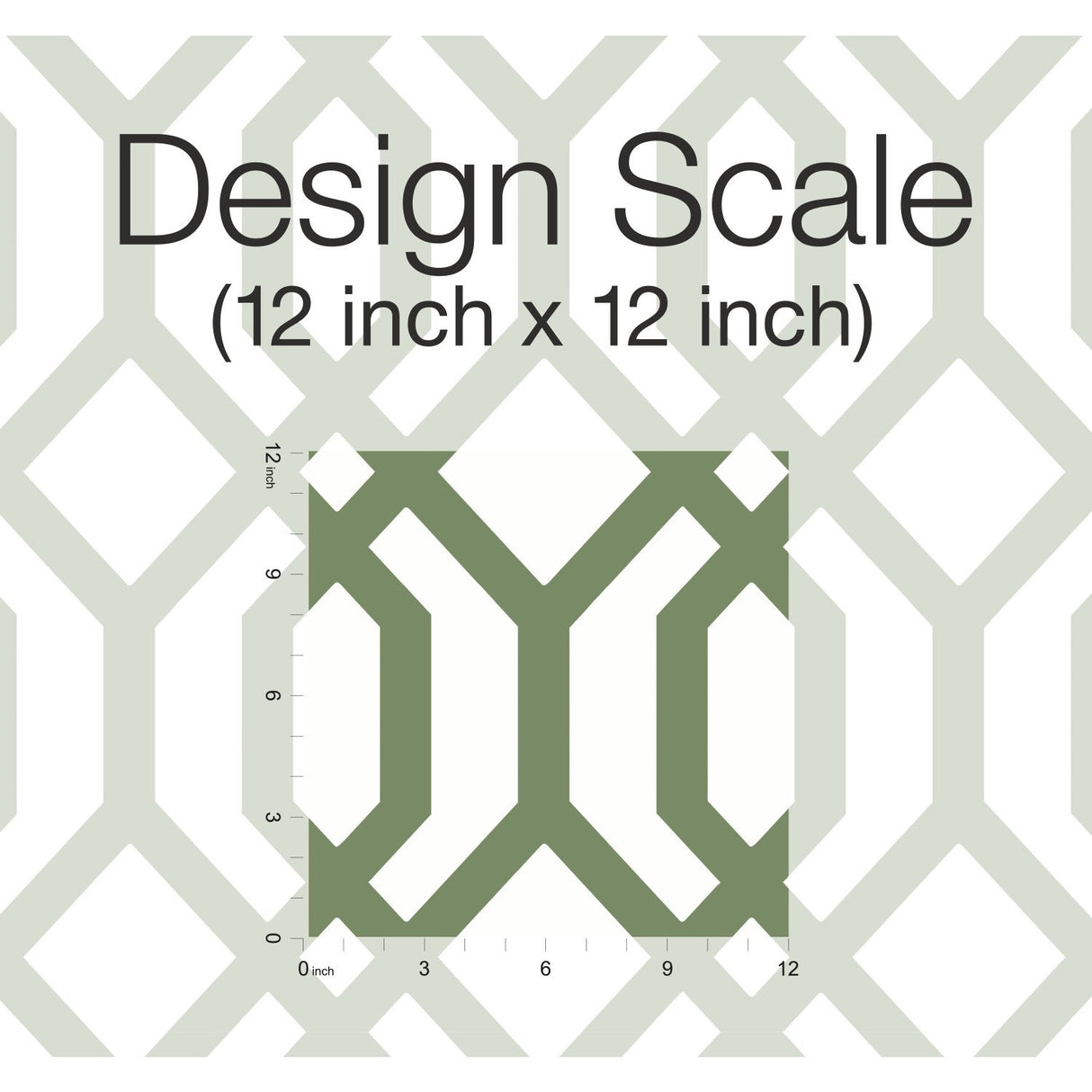 Gazebo Lattice Green Peel & Stick Wallpaper with Geometric Lattice Pattern, Traditional Style - York RMK12016WP