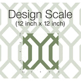 Gazebo Lattice Green Peel & Stick Wallpaper with Geometric Lattice Pattern, Traditional Style - York RMK12016WP