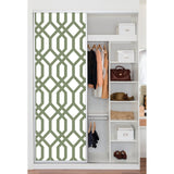 Gazebo Lattice Green Peel & Stick Wallpaper with Geometric Lattice Pattern, Traditional Style - York RMK12016WP