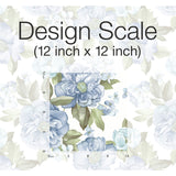 Watercolor Floral Bouquet Indigo Peel & Stick Wallpaper with Botanical Flowers - York RMK12031WP