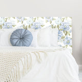 Watercolor Floral Bouquet Indigo Peel & Stick Wallpaper with Botanical Flowers - York RMK12031WP