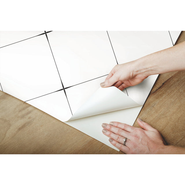 Diamond Tile Geo Black Peel & Stick Wallpaper with Modern Geometric Pattern - York RMK12035RL