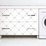 Diamond Tile Geo Black Peel & Stick Wallpaper with Modern Geometric Pattern - York RMK12035RL