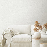 Tropical Leaves Sketch Beige Peel & Stick Wallpaper with Botanical Tropical Leaves Pattern - York RMK12047WP