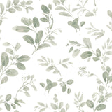 Dancing Leaves Green Peel & Stick Wallpaper
