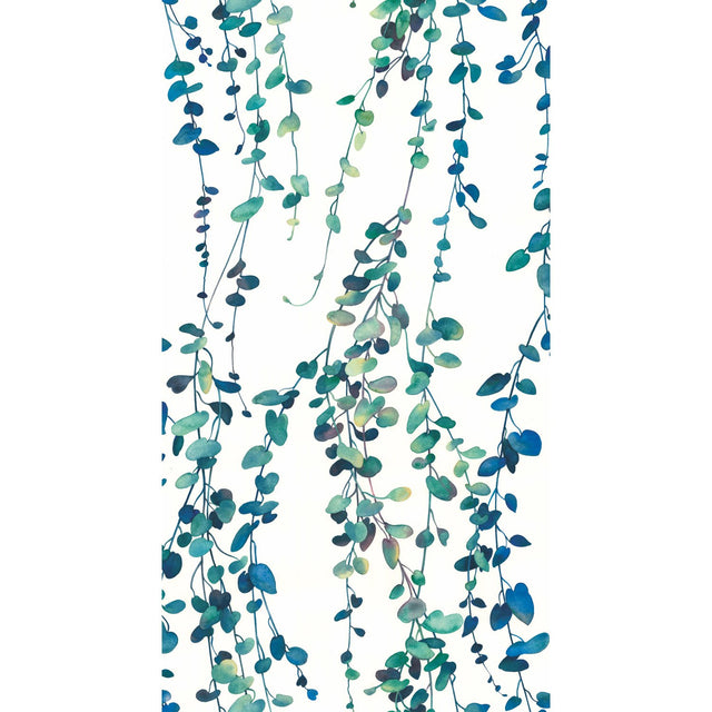 Hanging Watercolor Vines Blue Peel & Stick Wallpaper with Botanical Nature Pattern - York RMK12059RL