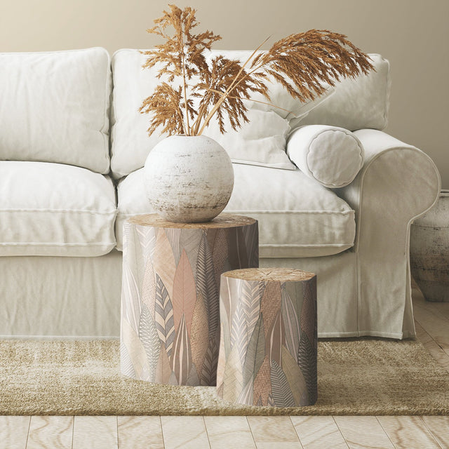 Fern & Feathers Tan Peel & Stick Wallpaper with Modern Nature Novelty Pattern - York RMK12084RL