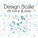 Terrazzo Branch Blue Peel & Stick Wallpaper with Whimsical Abstract Novelty Pattern - York RMK12094RL