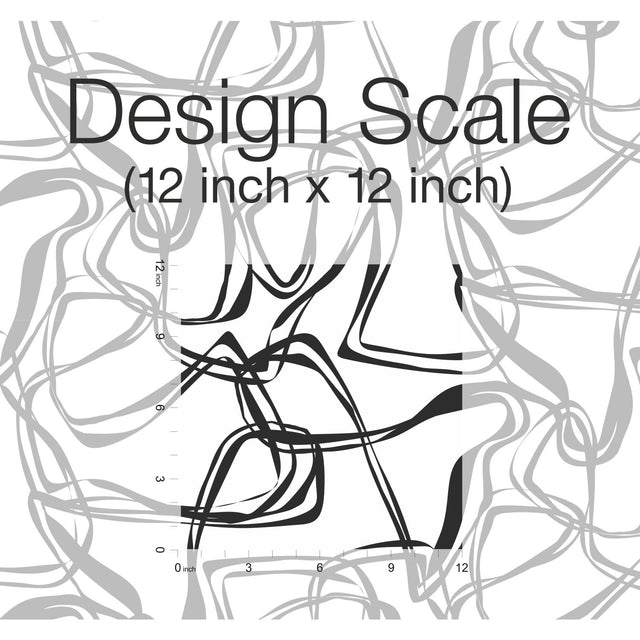Ribbon Trail Black Peel & Stick Wallpaper with Modern Geometric Linework - York RMK12097RL