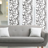 Ribbon Trail Black Peel & Stick Wallpaper with Modern Geometric Linework - York RMK12097RL