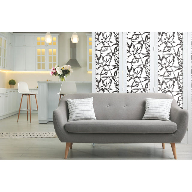 Ribbon Trail Black Peel & Stick Wallpaper with Modern Geometric Linework - York RMK12097RL