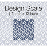 Coastal Scallop Blue Peel & Stick Wallpaper with Geometric Coastal Scallop Motif - York RMK12101RL