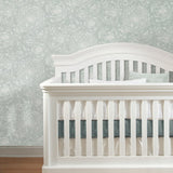 Zen Dahlia Green Peel & Stick Wallpaper with Modern Botanical Floral Pattern - York RMK12107WP