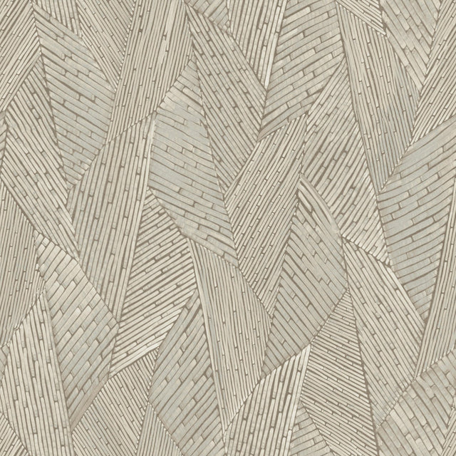 Woven Reed Stitch Brown Peel & Stick Wallpaper with Pearl Effect - RoomMates RMK12111WP