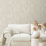 Woven Reed Stitch Brown Peel & Stick Wallpaper with Pearl Effect - RoomMates RMK12111WP