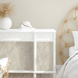 Woven Reed Stitch Brown Peel & Stick Wallpaper with Pearl Effect - RoomMates RMK12111WP