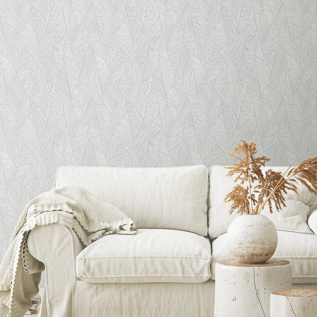 Woven Reed Stitch Grey Peel & Stick Wallpaper