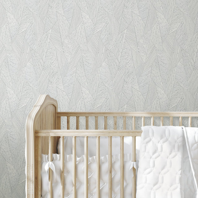 Woven Reed Stitch Grey Peel & Stick Wallpaper