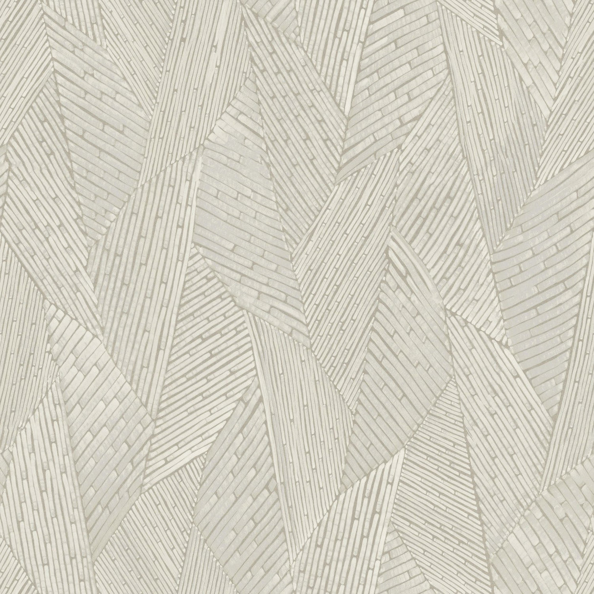 Woven Reed Stitch Taupe Peel & Stick Wallpaper with Pearl Geometric Motif - York RMK12113WP