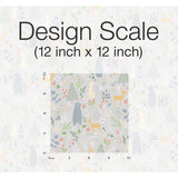 Spring Forest Pals Grey Peel & Stick Wallpaper with Woodland Animals Pattern - York RMK12120RL