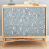 Spring Forest Pals Grey Peel & Stick Wallpaper with Woodland Animals Pattern - York RMK12121RL