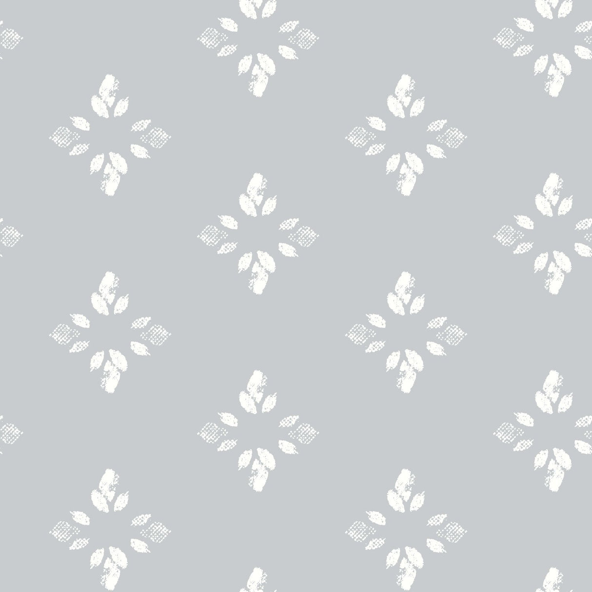 Rose Lindo Pressed Petals Taupe Peel & Stick Wallpaper with Floral Diamond Motif - York RMK12144WP