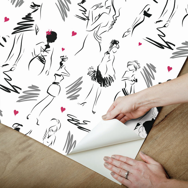 Glamour Grey Peel & Stick Wallpaper
