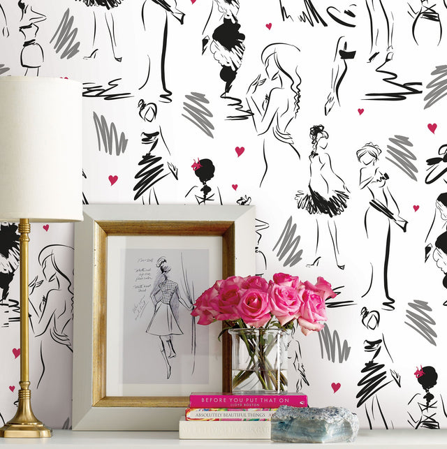 Glamour Grey Peel & Stick Wallpaper