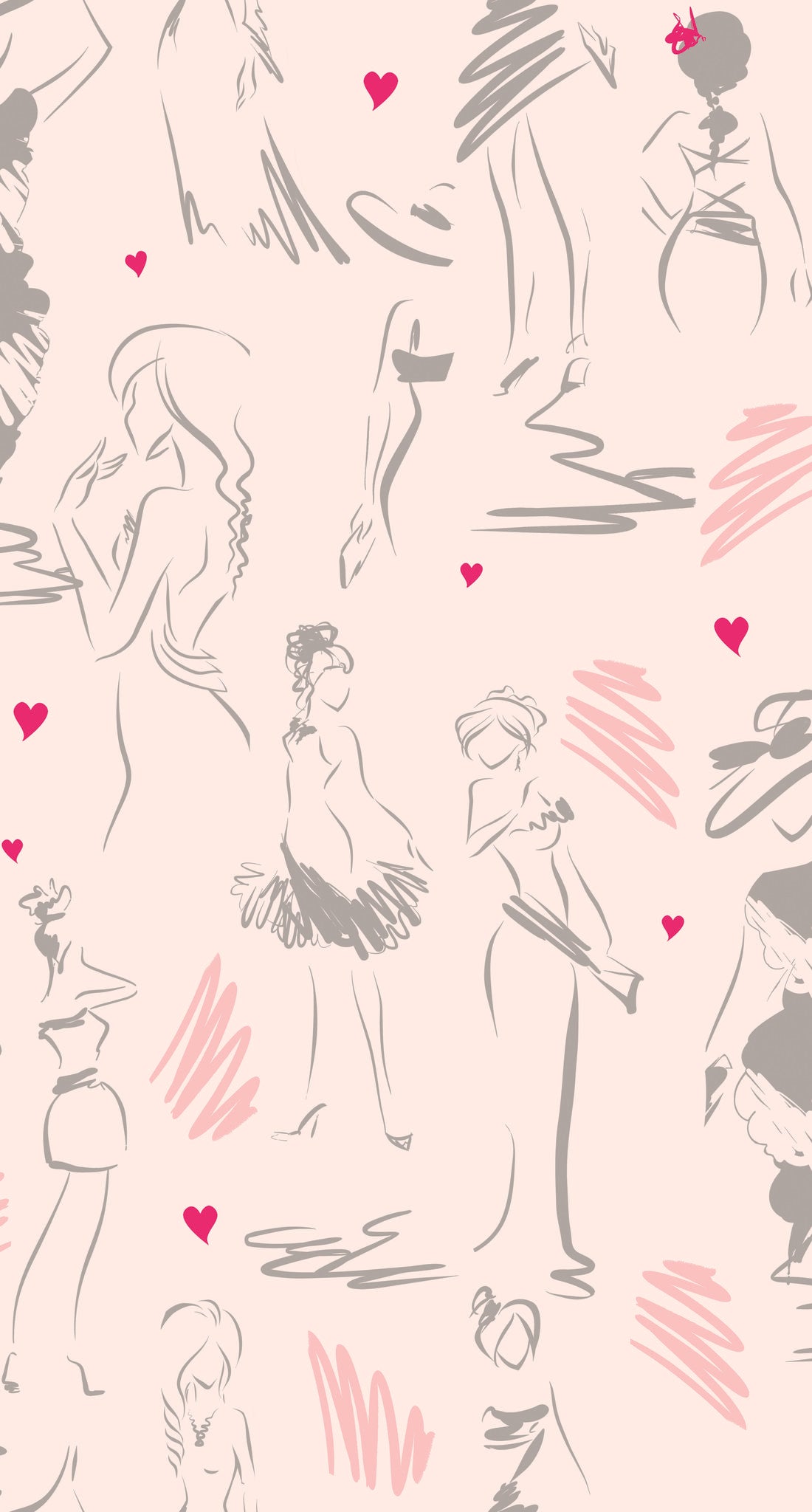 Glamour Pink Peel & Stick Wallpaper
