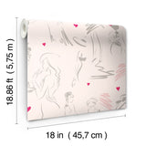Glamour Pink Peel & Stick Wallpaper