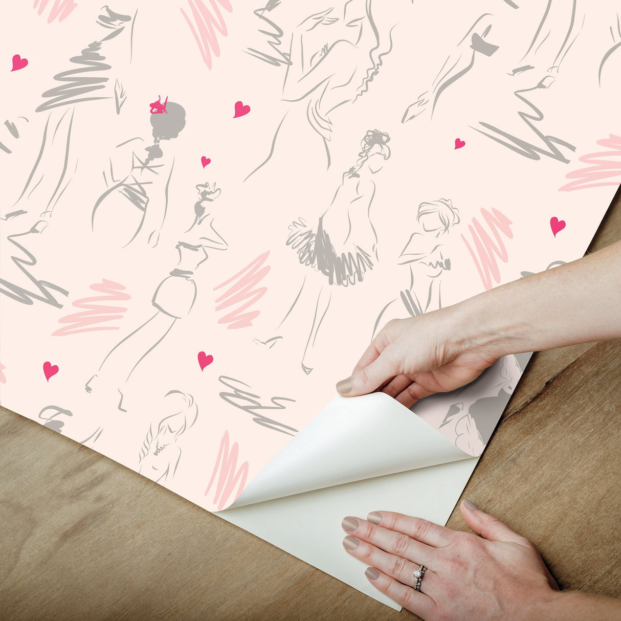 Glamour Pink Peel & Stick Wallpaper