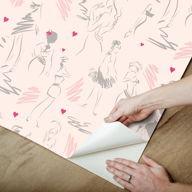 Glamour Pink Peel & Stick Wallpaper