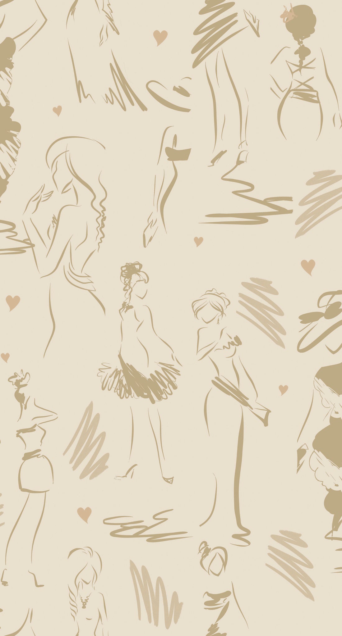 Glamour Beige Peel & Stick Wallpaper