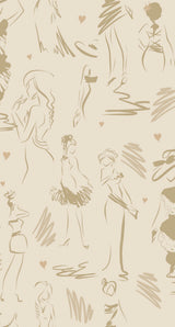Glamour Beige Peel & Stick Wallpaper