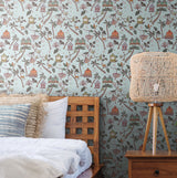 Calypso Jungle Blue Peel & Stick Wallpaper