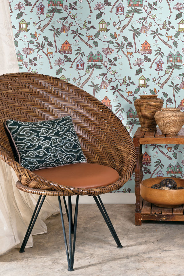 Calypso Jungle Blue Peel & Stick Wallpaper