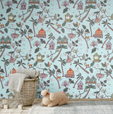 Calypso Jungle Blue Peel & Stick Wallpaper