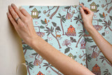 Calypso Jungle Blue Peel & Stick Wallpaper
